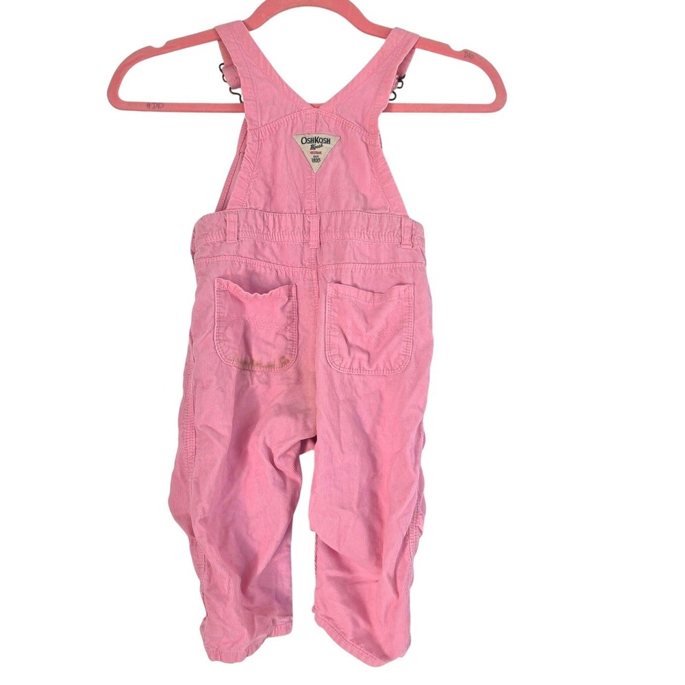 OshKosh B'gosh Pink Corduroy Overalls Baby Girl Size 24 Months